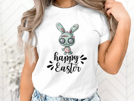 Happy Easter Bunny Rabbit Zombie Shirt- Funny Rabbit Tshirt Happy Easter Bunny Rabbit Zombie Shirt- Funny Rabbit Tshirt