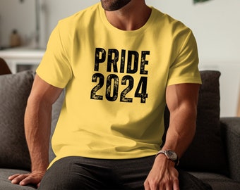 Vintage PRIDE 2024-T-shirt voor steun en bewustzijn van de LGBTQ+-gemeenschap
