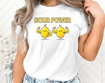 Sour Power Lemon Graphic Tee, Sweatshirt, and Tank Top: Funny Fitness Shirt