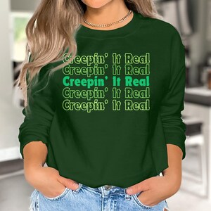 Creepin&#39; It Real T-Shirt, Funny Halloween Shirt, Spooky Season Tee, Halloween Graphic Tee, Unisex Fall Shirt, Halloween Party Shirt