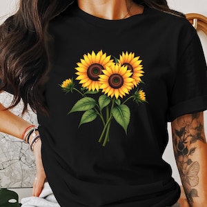 Sunflower T-Shirt, Sunflower Sweatshirt, Sunflower Tank Top, Floral Shirt, Nature Lover Gift, Botanical Top, Sun Flower Tee, Summer Outfit