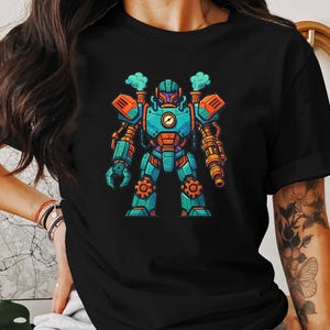 Steampunk Robot T-Shirt, Sweatshirt, Tank Top, Mechanical Armor Design, Retro Tech Apparel, Cool Futuristic Clothes, Robot Lover Gift