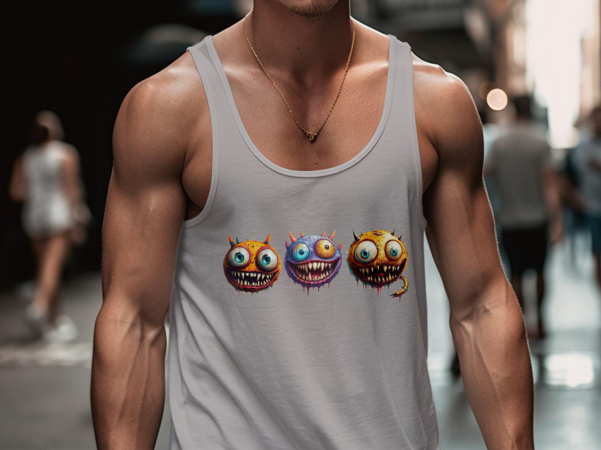 面白い三つ目の怪物のTシャツ、スウェットシャツ、タンクトップ