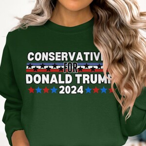 Camiseta, sudadera y camiseta sin mangas Trump 2024: ropa patriótica para las elecciones imagen 3