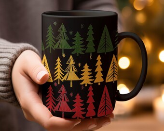 Christmas Tree Mug: Festive Holiday Coffee Cup, 15oz