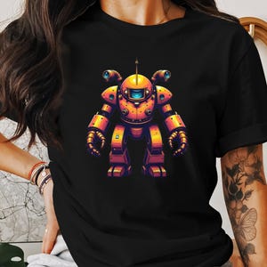 T-shirt robot rétro, sweat-shirt, débardeur, science-fiction vintage, robot de dessin animé, style années 80, design unique, cadeau geek, vêtements pour amoureux des robots