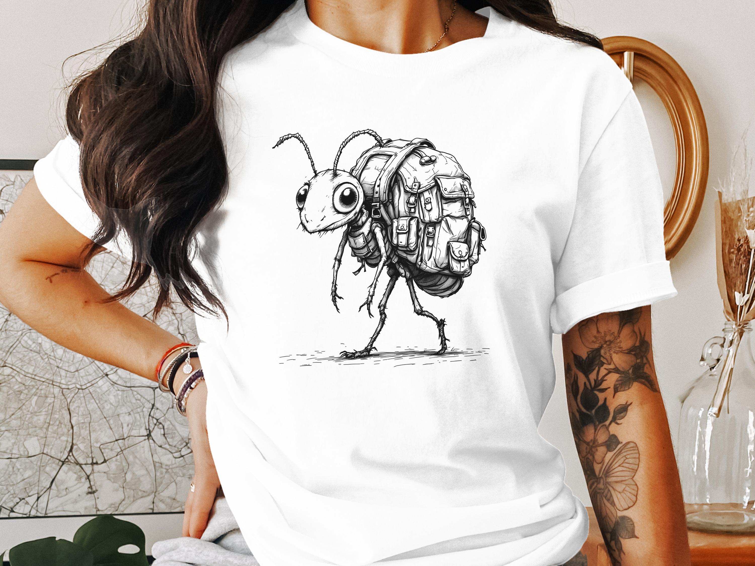 Ant With Backpack T-shirt, Sweatshirt, and Tank Top: Whimsical