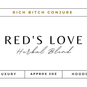 Red&#39;s Love Hoodoo Herbal Blend | Attraction Spell | Self Love Glamour Rituals | Incense | Candle Magick | Mojo Bags | Spiritual Bath