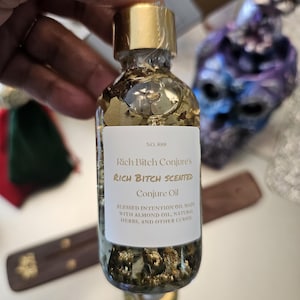 Scented Rich Bitch Money Drawing Oil, Abundance Magic, Prosperity Manifestation, Shredded Money, Attraction Spell, Fast Cash Hoodoo Rituals