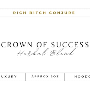 Crown of Success Hoodoo Herbal Blend Wealth Magnet Prosperity Academic Knowledge Spell Ritual Green Candle Magic Mojo Bag Spiritual Bath