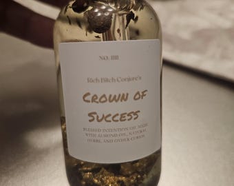 Rich Bitch Conjure Crown of Success Prosperity Money Drawing Oil for Victory Better Business Manifestation Abundance Spell Candle Magick