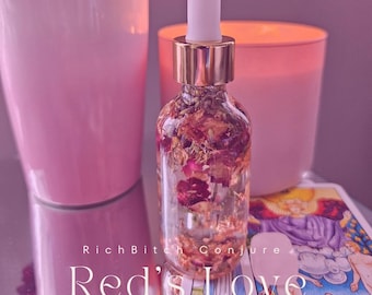 Rich Bitch Conjure&#39;s Red&#39;s Love & Attraction Oil for Rituals, Abundance | Venus Glamour Beauty Magick Spells | Intense Obsession