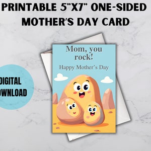 Printable Mother&#39;s Day Card, Happy Mother&#39;s Day Card, Mother&#39;s Day Digital Printable Card, Mother&#39;s Day Digital, Mother&#39;s Day Card, Download