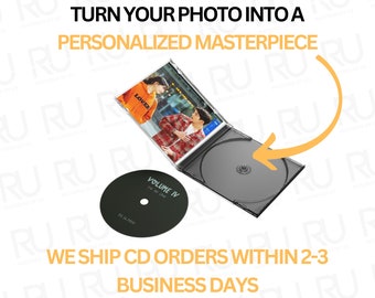 Fully Customize CD Mixtape Jewel Case - Your Photos and 70 Mins Songs with Free and Fast Shipping High Quality for Weddings Birthdays & More