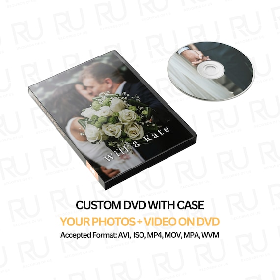 Custom DVD and Case, Own Photos & Videos ISO, MP4, MOV - Free, Fast Press and Shipping! For Wedding, Birthday, Quinceañera, Personal Videos