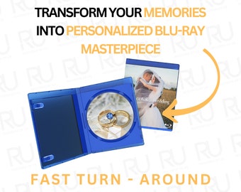 Custom Blu-ray: 4 Hrs of Video - ISO, MOV, MP4, Free Shipping, Free Artwork, Perfect for Special Events, Weddings, Birthdays, Movie & More!