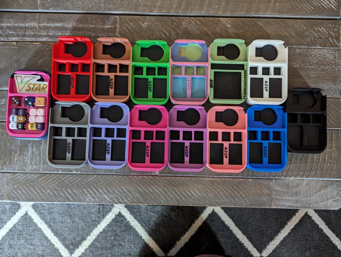 3D Printed P0k3mon Trading Card Game Tin Insert Customizable Dice and ...