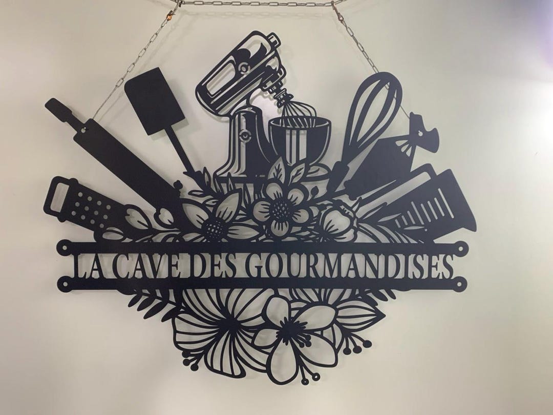 Personalized Baking Metal Wall Art, Custom Baker Name Metal Sign ...