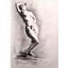 Untitled, 11 May, A2 size, original charcoal artwork, life drawing, figure drawing, nude model, mature, woman, female