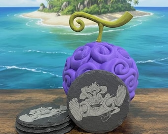 Posavasos de pizarra de One Piece ~ Luffy ~ Paquete de 4