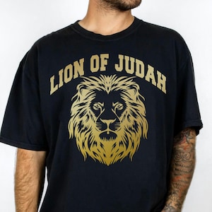 Lion of Judah Shirt, Christian T-Shirt, Jesus Lion Shirt, Faith-Based Tee, Bible Verse Shirt, Religious Top, Scripture Tee, Faith Apparel