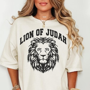 Lion of Judah Shirt, Christian T-Shirt, Jesus Lion Shirt, Faith-Based Tee, Bible Verse Shirt, Religious Top, Scripture Tee, Faith Apparel