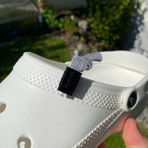 Holster + Revolver Clog Charm: 3D Printed Shoe Decoration