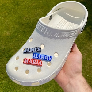 Custom Name Clog Charms for Adults & Kids Crocs | Personalized 3D Printed Shoe Decorations