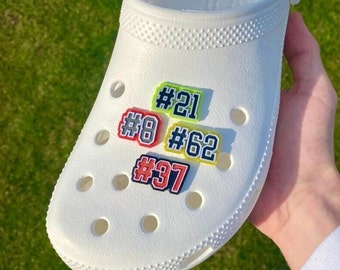 Custom Three-Color Number Clog Charm for Adults & Kids Crocs: 3D Printed Shoe Decoration