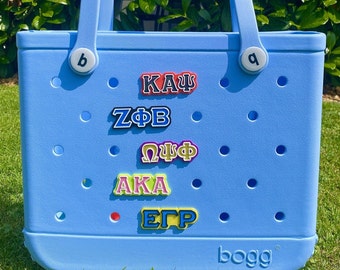 Custom Greek Letter Fraternity Sorority Charm: 3D Printed Bogg Bag Decorations