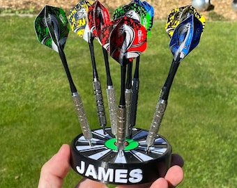 Custom Name Personalized Dart Holder: 3D Printed Decoration