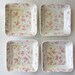 4 Vintage Pink Floral Chintz Sauce Dishes Ridgways Ridgway Clarence England Circa 1880