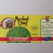 2 Labels 1940s Vintage Paper Food Can Label Native American Indian Chief Green Beans Maryland Label #31