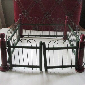 Barrière De Noël Vintage En Bois Pour Train électrique - 7 Sections 15x5 Pouces - Décor Putz