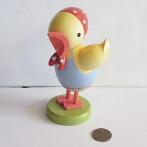 Erzgebirge Large Vintage 4-3/4&quot; Germany Easter German Chick Chicken Wood Decoration Ornament 1990s