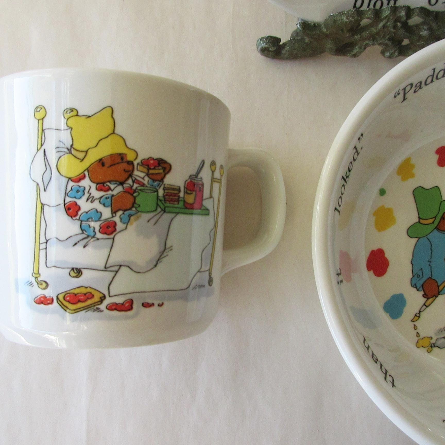Paddington Bear 3 Piece Set Vintage Coalport England Childrens