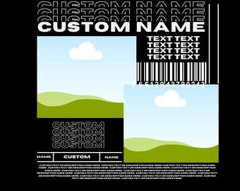 Custom Album Cover Design: Fan Merch, Concert Tees (PNG Digital Download)