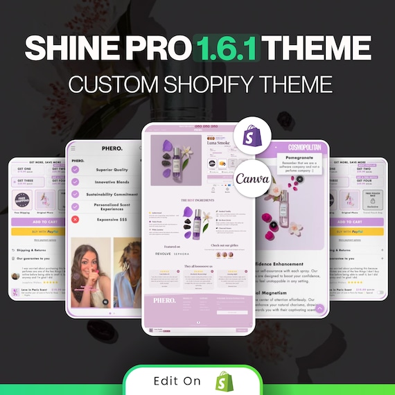 Shine Pro 1.6.1 Theme, Shopify Ultimate Theme, Fully Customizable, SEO Optimized, Responsive Theme, Upsells, Features, Top Performing Theme