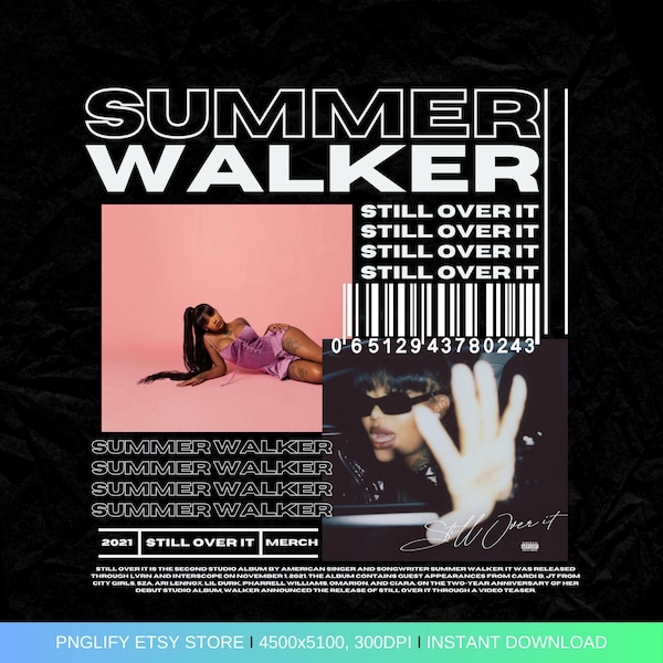 Summer Walker Design, Instant Download, Still Over It, Summer Walker Album Cover, Summer Walker Png, High Quality Png, Summer Walker