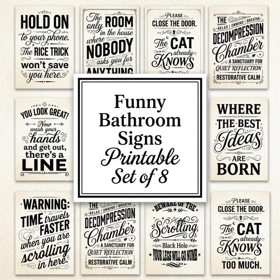Funny Bathroom Signs Printable