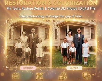 Photo Restoration, Restore Details & Colorize Old Photos | Digital File
