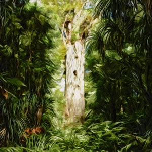 Tāne Mahuta Printable Wall Art I Aotearoa I New Zealand I Digital Art I Kauri Tree I Painting I Native Rākau I God of the Forest