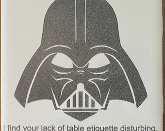 Darth Vader Engraved Ceramic Tiles (2 Pack)