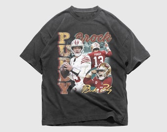 Brock Purdy shirt, San Francisco 49ers, Vintage 90s Graphic Style T-Shirt, Vintage Oversized Sport Tee, Retro American Football Bootleg Gift