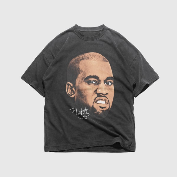 KANYE WEST, Graphic Tee - Vintage Style Shirt - Music Artist Inspired T-Shirt Big face shirt, raptees