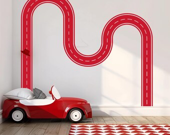 Winding Road Wall Decal Highway Wall Mural Playroom Kids Room