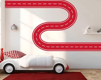 Highway Wall Decal Winding Road Wall Mural Kids Room Playroom