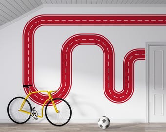 Road Wall Decal: Winding Highway Mural, Kids Playroom Decor