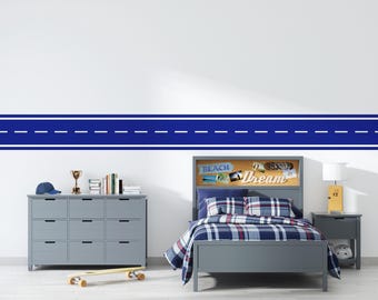 Road Wall Decal: Winding Highway Mural, Kids Playroom