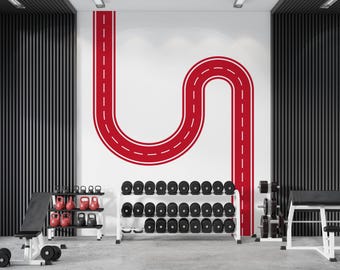 Car Track Wall Decal Road Wall Mural Playroom Toy Cars Kids Room